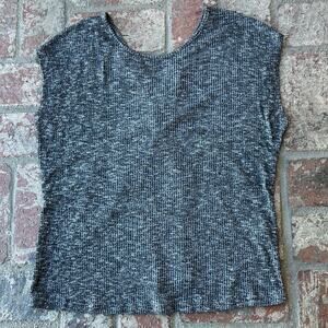 Rag & Bone/Jean Blouse V Back Heather Gray Size S Knit